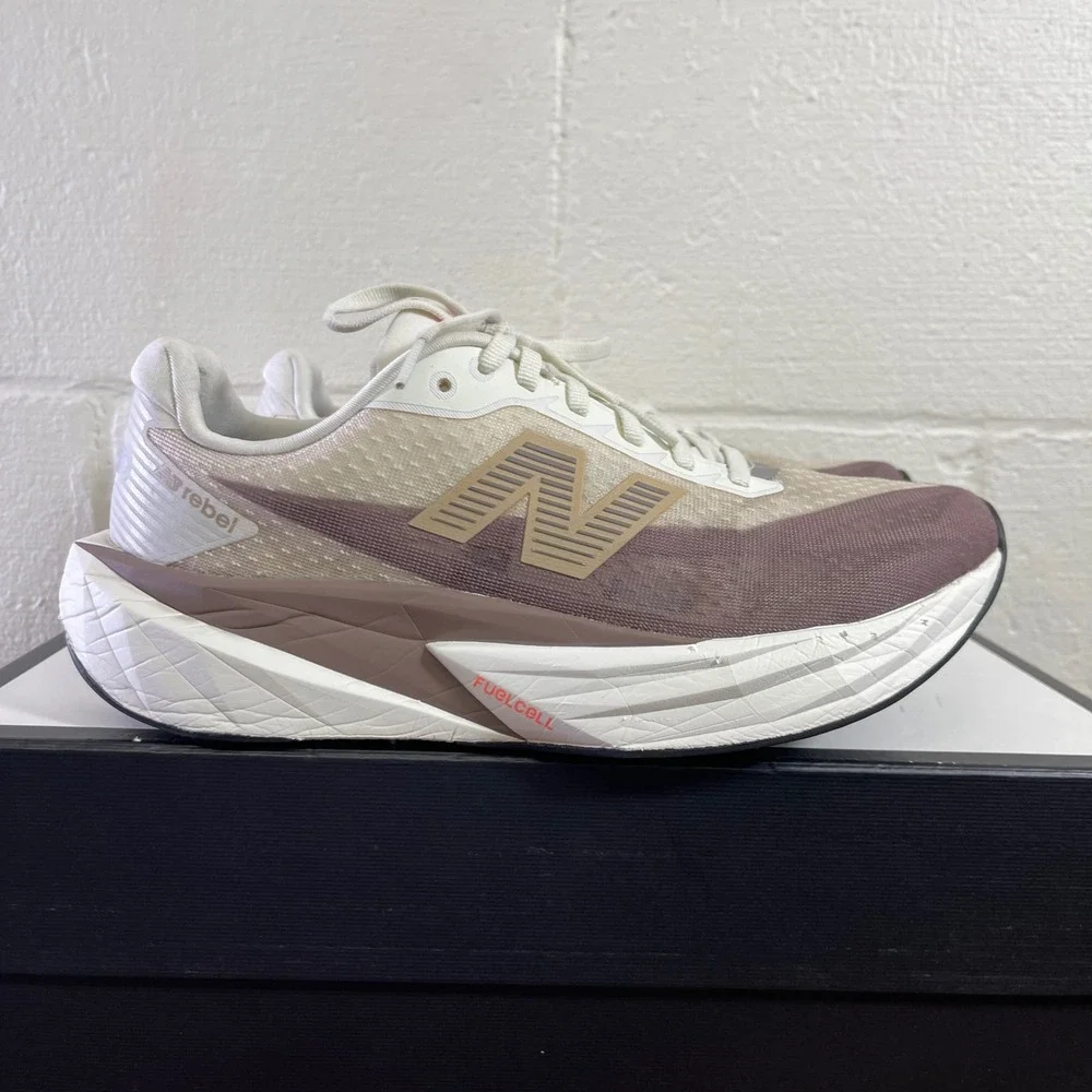 New Balance Fuelcell Rebel V5 WFCXLJ5 Beige Running Shoes Sneaker Women's 8.5 B